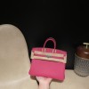 【NEW】 HERMES Birkin 25 Togo  E5 Rose Tyrien ×S3 Rouge Cœur Silver