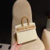 3C/Parchemin & 22/Saffron Rare Color Block 25cm Birkin｜Soft Material, Smooth Surface, Excellent Breathability, High Wear Resistance! Hermès Birkin Ostrich 25cm Gold Hardware  