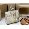 Hermès Birkin Ostrich 25cm High-End Custom-Made Birkin 25cm South African KK Ostrich Parchemin｜A color tone with the finest beauty and elegance among ostrich white-based colors! Gold Hardware  