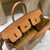 37/Gold Gold Hardware Hermès Birkin Ostrich 25cm High-End Custom-Made 25 Birkin South African KK Ostrich  