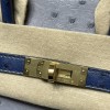 R2 Blue Agate & 77/Blue Iris Gold Hardware Hermès Birkin Ostrich 25cm High-End Custom-Made 25 Birkin South African KK Ostrich  