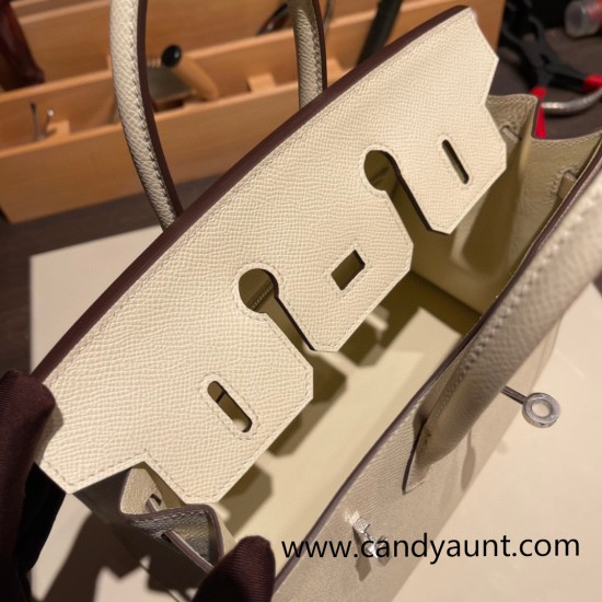 Hermes Birkin25 sellier Epsom I2 Nata Full Handmade birkin25-w004 Hermes Birkin25 sellier Epsom I2 Nata Full Handmade birkin25-w004