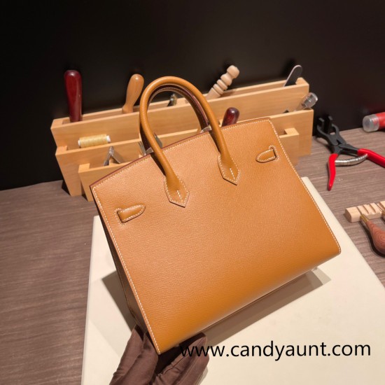 Hermes Birkin25 sellier Epsom 37 Gold Full Handmade birkin25-w014 Hermes Birkin25 sellier Epsom 37 Gold Full Handmade birkin25-w014