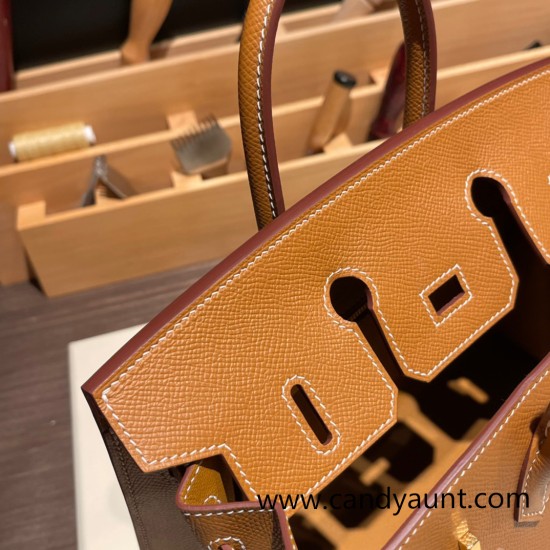 Hermes Birkin25 sellier Epsom 37 Gold Full Handmade birkin25-w015 Hermes Birkin25 sellier Epsom 37 Gold Full Handmade birkin25-w015