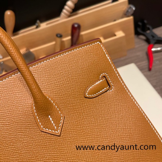 Hermes Birkin25 sellier Epsom 37 Gold Full Handmade birkin25-w015 Hermes Birkin25 sellier Epsom 37 Gold Full Handmade birkin25-w015