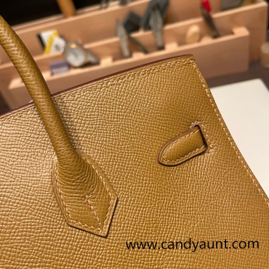 Hermes Birkin25 sellier Epsom U8 Bronze Dore Full Handmade birkin25-w017 Hermes Birkin25 sellier Epsom U8 Bronze Dore Full Handmade birkin25-w017