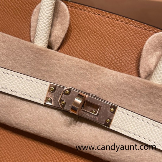 Hermes Birkin25 sellier Epsom I2 Nata Full Handmade birkin25-w018 Hermes Birkin25 sellier Epsom I2 Nata Full Handmade birkin25-w018