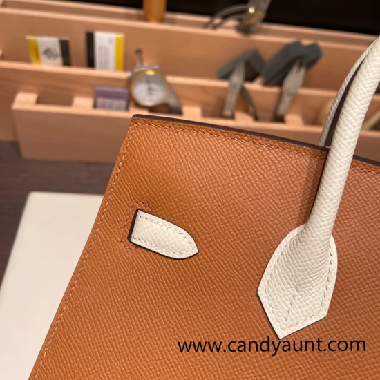 Hermes Birkin25 sellier Epsom I2 Nata Full Handmade birkin25-w018 Hermes Birkin25 sellier Epsom I2 Nata Full Handmade birkin25-w018