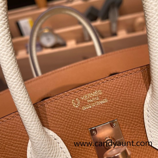 Hermes Birkin25 sellier Epsom I2 Nata Full Handmade birkin25-w018 Hermes Birkin25 sellier Epsom I2 Nata Full Handmade birkin25-w018