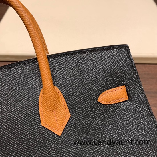 Hermes Birkin25 sellier Epsom 89 Black (Noir) 37 Gold Full Handmade birkin25-w023 Hermes Birkin25 sellier Epsom 89 Black (Noir) 37 Gold Full Handmade birkin25-w023