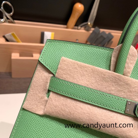 Hermes Birkin25 sellier Epsom 3I Vert Criquet Full Handmade birkin25-w026 Hermes Birkin25 sellier Epsom 3I Vert Criquet Full Handmade birkin25-w026