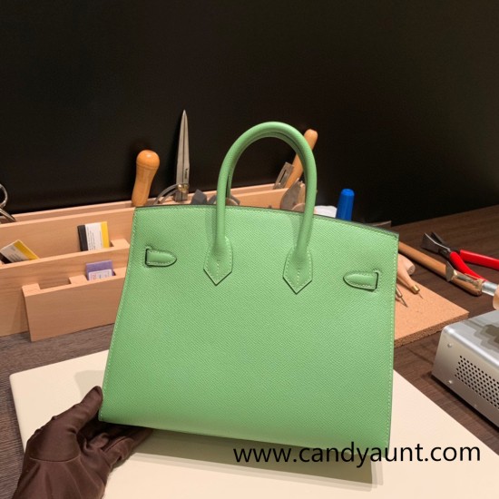 Hermes Birkin25 sellier Epsom 3I Vert Criquet Full Handmade birkin25-w026 Hermes Birkin25 sellier Epsom 3I Vert Criquet Full Handmade birkin25-w026