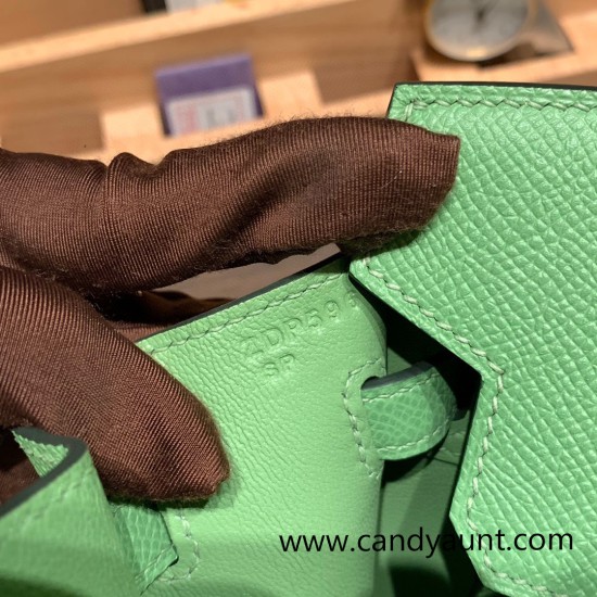 Hermes Birkin25 sellier Epsom 3I Vert Criquet Full Handmade birkin25-w026 Hermes Birkin25 sellier Epsom 3I Vert Criquet Full Handmade birkin25-w026