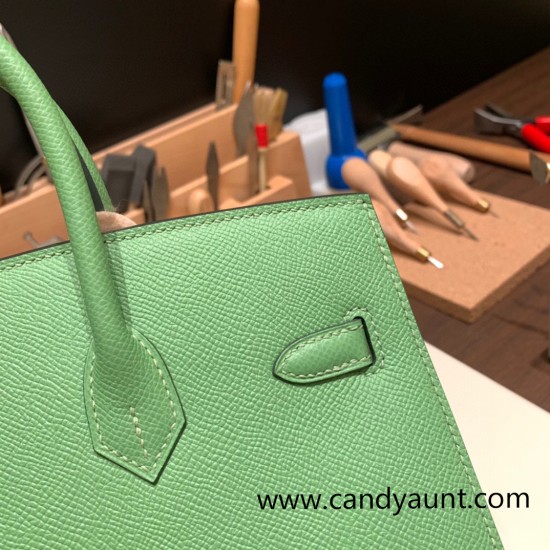 Hermes Birkin25 sellier Epsom 3I Vert Criquet Full Handmade birkin25-w027 Hermes Birkin25 sellier Epsom 3I Vert Criquet Full Handmade birkin25-w027