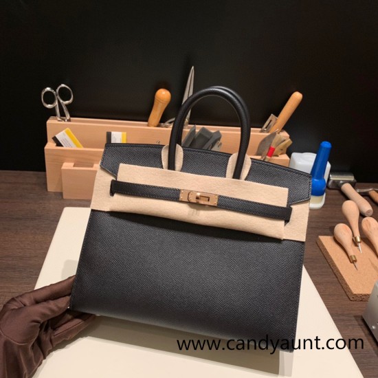 Hermes Birkin25 sellier Epsom 89 Black (Noir) Full Handmade birkin25-w029 Hermes Birkin25 sellier Epsom 89 Black (Noir) Full Handmade birkin25-w029