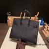 Hermes Birkin25 sellier Epsom 89 Black (Noir) Full Handmade birkin25-w029