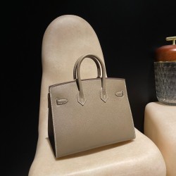 Birkin25 sellier Epsom 18/Étoupe Grey Gold Hardware Full Handmade