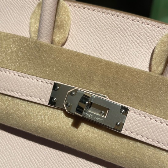Birkin25 sellier Epsom 9W /Crocus Silver Hardware Full Handmade Birkin25 sellier Epsom 9W /Crocus Silver Hardware Full Handmade