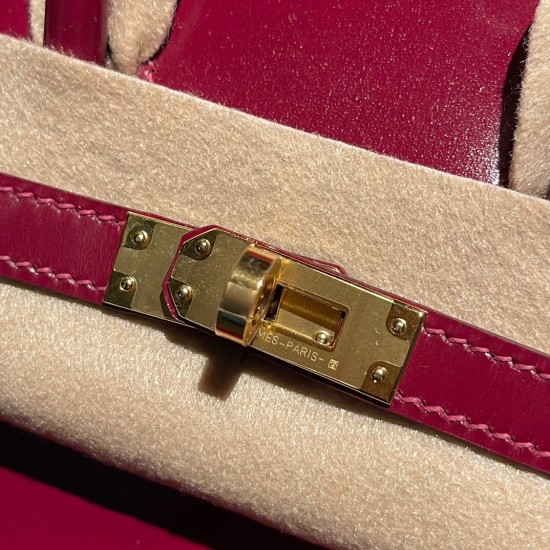 Birkin25 sellier box 55 /Rouge H Gold Hardware Full Handmade Birkin25 sellier box 55 /Rouge H Gold Hardware Full Handmade