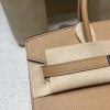 Birkin 25cm with  Saddle Stitch Birkin 25cm Sellier Saddle Stitch Epsom 0M / Chai  Silver Hardware  Full Hand-Stitching   Epsom