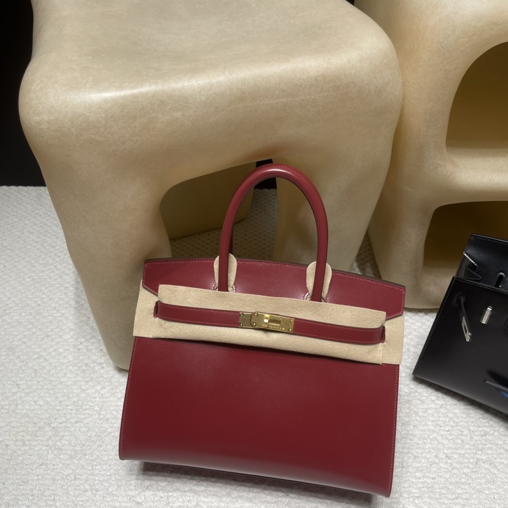 Hermès 30 Birkin Sellier Box  55/Rouge H Gold Hardware Box  
