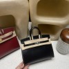 Hermès 25 Birkin Sellier Box  89 / NOIR  Silver Hardware  Full Hand-Stitching  Box  