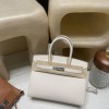 Hermès Birkin Sellier Saddle Stitch Epsom 10 / Craie Silver Hardware  Full Hand-Stitching  Epsom