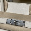 Hermès Birkin Sellier Saddle Stitch Epsom 10 / Craie Silver Hardware  Full Hand-Stitching  Epsom