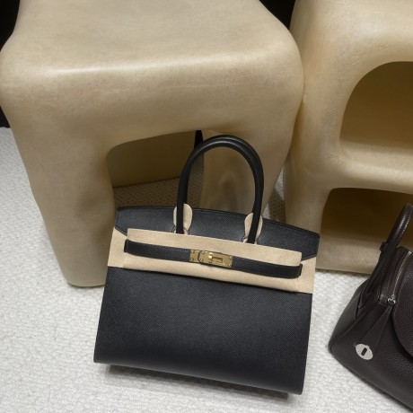 Hermès 30 Birkin Sellier Saddle Stitch Epsom 89 / NOIR Gold Hardware  Epsom