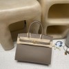 Hermès 30 Birkin Sellier Saddle Stitch Epsom 18 / Étoupe Grey  Gold Hardware  Epsom