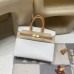 Hermès Birkin Sellier Saddle Stitch Epsom 01 / White  ×37 / Gold   Gold Hardware  Epsom