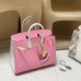 Hermès 25 Birkin Sellier Saddle StitchいEpsom 5P / Pink   ×01 / White   Gold Hardware   Epsom
