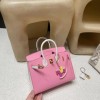Hermès 25 Birkin Sellier Saddle StitchいEpsom 5P / Pink   ×01 / White   Gold Hardware   Epsom