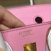 Hermès 25 Birkin Sellier Saddle StitchいEpsom 5P / Pink   ×01 / White   Gold Hardware   Epsom