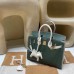 Hermès Birkin Sellier Saddle Stitch Epsom 2Q / Vert Anglais × i2 / Nata     Epsom
