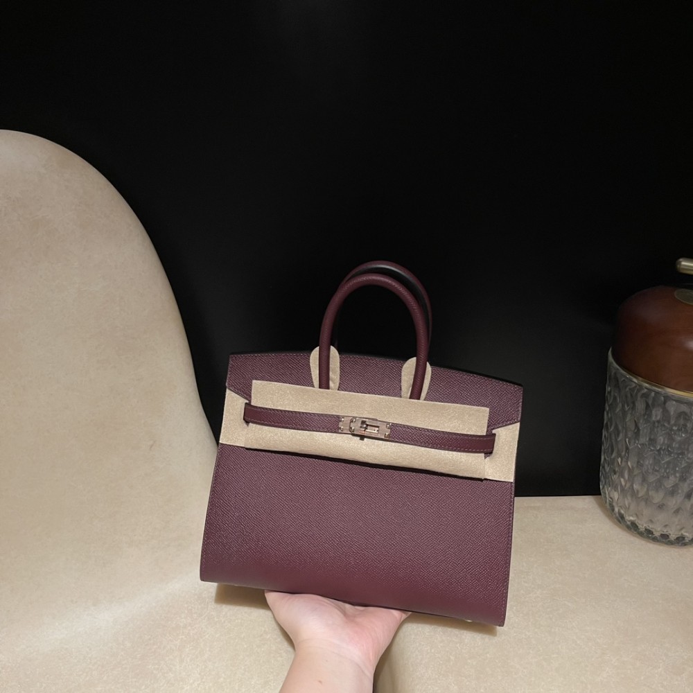 Hermès Birkin Sellier Saddle Stitch Epsom 0G / Rouge Sellier  Rose Gold Hardware  Epsom