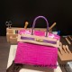 Hermes Birkin 30cm porosus Crocodile 8T/Rose Candy Gold Hardware Full Handmade Hermes Birkin 30cm porosus Crocodile 8T/Rose Candy Gold Hardware Full Handmade