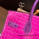 Hermes Birkin 30cm porosus Crocodile 8T/Rose Candy Gold Hardware Full Handmade Hermes Birkin 30cm porosus Crocodile 8T/Rose Candy Gold Hardware Full Handmade