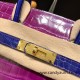 Hermes Birkin 30cm porosus Crocodile P9 /Anemone& 7T /Blue Electric Gold Hardware Full Handmade Hermes Birkin 30cm porosus Crocodile P9 /Anemone& 7T /Blue Electric Gold Hardware Full Handmade