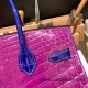 Hermes Birkin 30cm porosus Crocodile P9 /Anemone& 7T /Blue Electric Gold Hardware Full Handmade Hermes Birkin 30cm porosus Crocodile P9 /Anemone& 7T /Blue Electric Gold Hardware Full Handmade