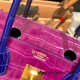 Hermes Birkin 30cm porosus Crocodile P9 /Anemone& 7T /Blue Electric Gold Hardware Full Handmade Hermes Birkin 30cm porosus Crocodile P9 /Anemone& 7T /Blue Electric Gold Hardware Full Handmade