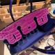 Hermes Birkin 30cm porosus Crocodile P9 /Anemone& 7T /Blue Electric Gold Hardware Full Handmade Hermes Birkin 30cm porosus Crocodile P9 /Anemone& 7T /Blue Electric Gold Hardware Full Handmade