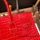 Hermes Birkin 30cm porosus Crocodile 95 /Braise Gold Hardware Full Handmade Hermes Birkin 30cm porosus Crocodile 95 /Braise Gold Hardware Full Handmade