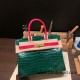Hermes Birkin 30cm porosus Crocodile 8T /Rose Candy Gold Hardware Full Handmade Hermes Birkin 30cm porosus Crocodile 8T /Rose Candy Gold Hardware Full Handmade
