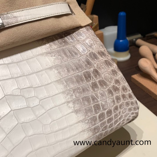 Hermes Birkin 30cm Himalaya 01 Silver Hardware Full Handmade Hermes Birkin 30cm Himalaya 01 Silver Hardware Full Handmade