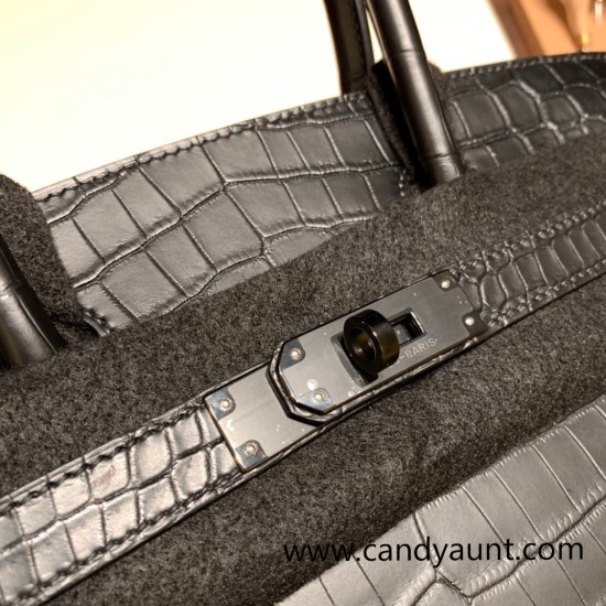 Hermes Birkin 30cm so black Crocodile Black Hardware Full Handmade Hermes Birkin 30cm so black Crocodile Black Hardware Full Handmade