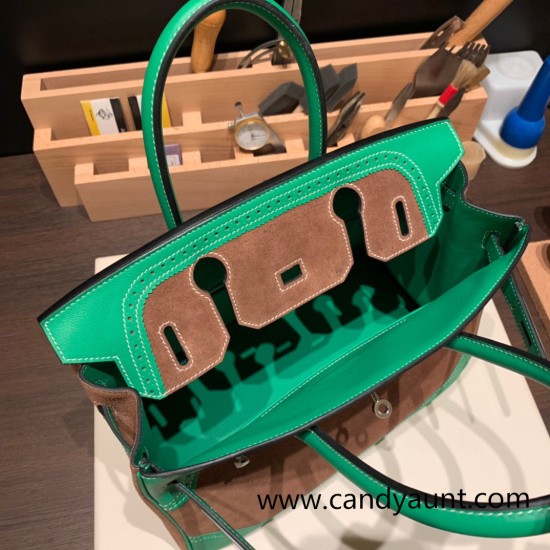 Hermes Birkin 30cm swift& chamois 1K /Bambou & 37/ Gold Silver Hardware Full Handmade Hermes Birkin 30cm swift& chamois 1K /Bambou & 37/ Gold Silver Hardware Full Handmade