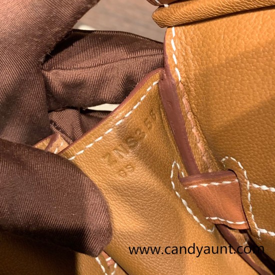 Hermes Birkin 30cm swift& chamois 37/Gold Silver Hardware Full Handmade Hermes Birkin 30cm swift& chamois 37/Gold Silver Hardware Full Handmade