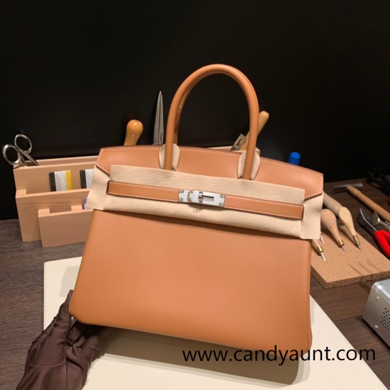 Hermes Birkin 30cm Jonathan 37/Gold Silver Hardware Full Handmade Hermes Birkin 30cm Jonathan 37/Gold Silver Hardware Full Handmade
