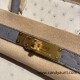 Hermes Birkin 30cm Ostrich 8L/Beton& R2 /Blue AgateGold Hardware Full Handmade Hermes Birkin 30cm Ostrich 8L/Beton& R2 /Blue AgateGold Hardware Full Handmade